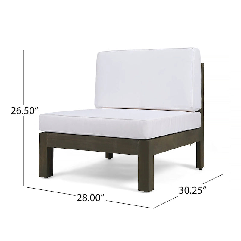Ensemble de canapé d'angle 9 pièces en bois d'acacia Brava de Christopher Knight Home