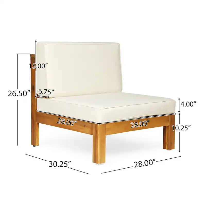 Ensemble de canapé d'angle 9 pièces en bois d'acacia Brava de Christopher Knight Home