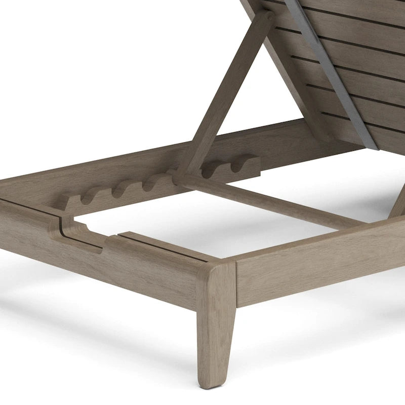 Homestyles Sustain Chaise longue d'extérieur en bois marron – 28 x 77 x 12