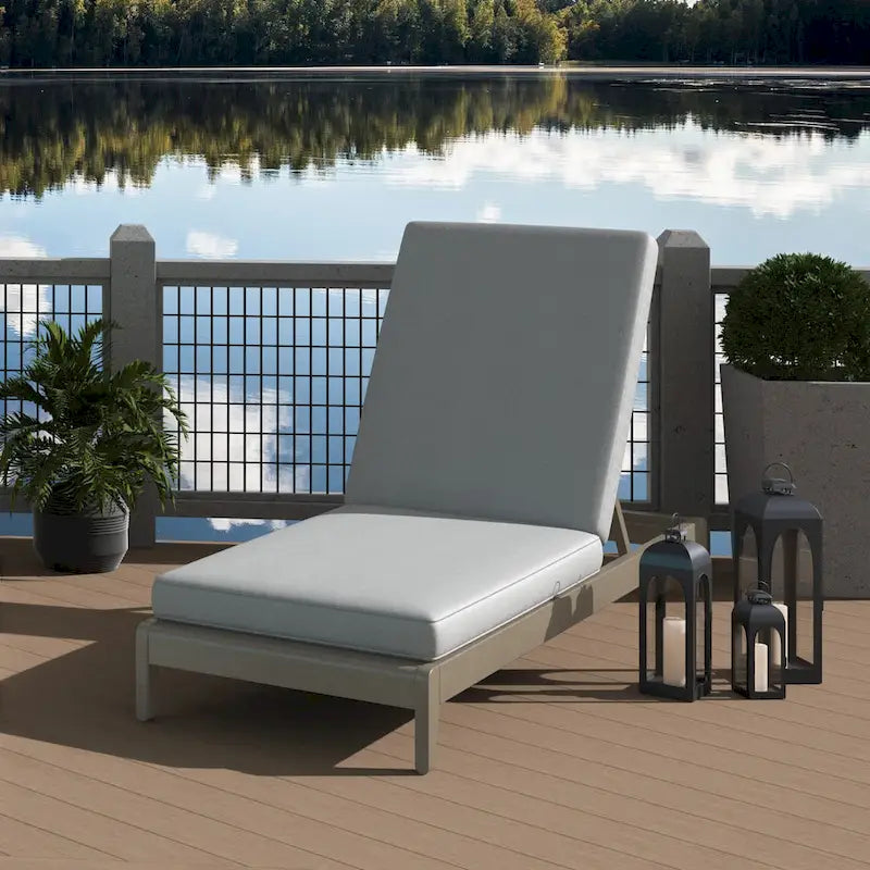 Homestyles Sustain Chaise longue d'extérieur en bois marron – 28 x 77 x 12