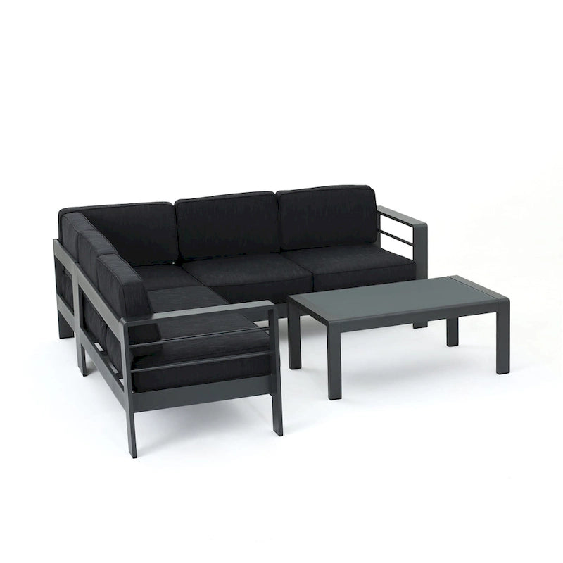 Collection de 10 pièces de jardin Cape Coral Aluminum par Christopher Knight Home
