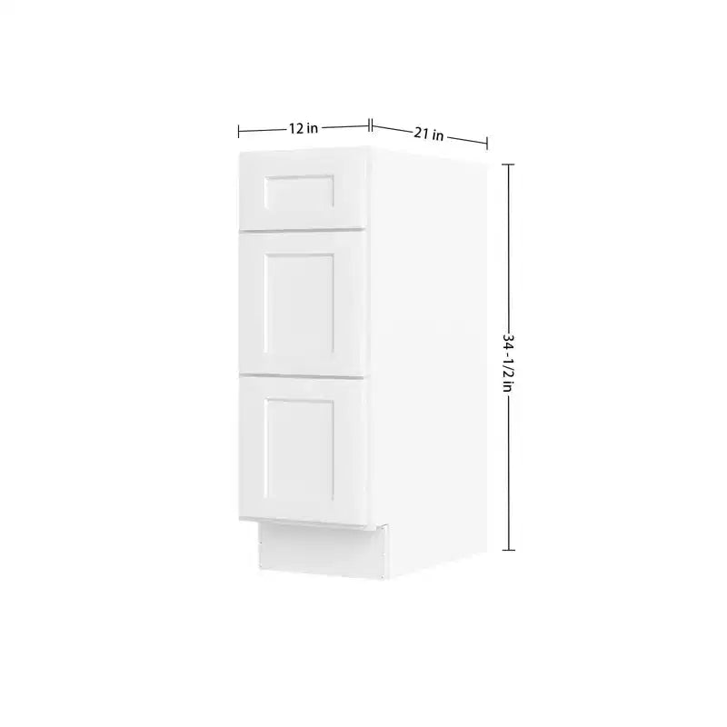 Meuble-lavabo de salle de bain à assembler soi-même, sans dessus, Shaker blanc