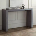 Table de bar rectangulaire en bois moderne minimaliste 60x18, gris brillant