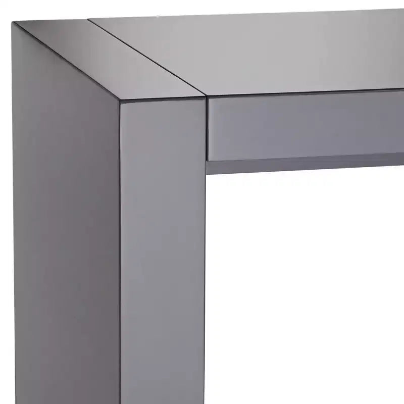 Table de bar rectangulaire en bois moderne minimaliste 60x18, gris brillant
