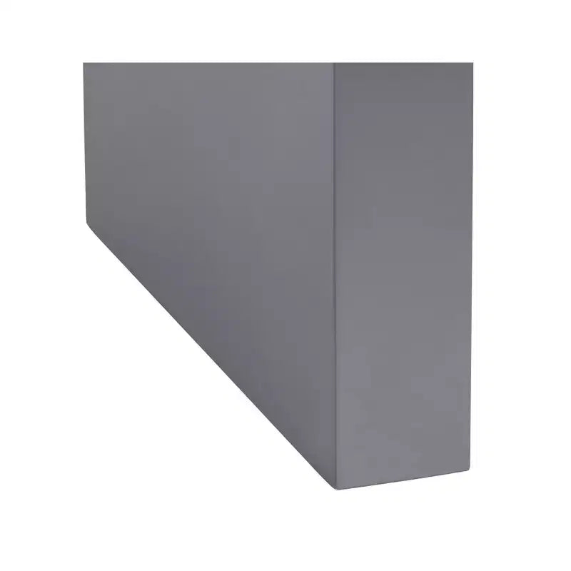 Table de bar rectangulaire en bois moderne minimaliste 60x18, gris brillant