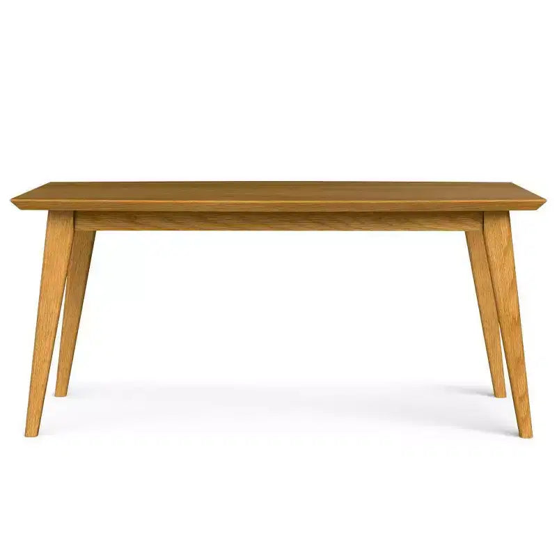 Table à manger rectangulaire du milieu du siècle en hévéa marron