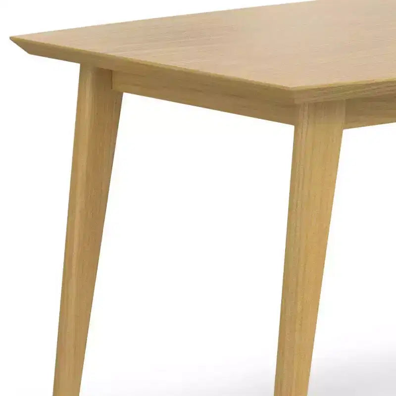 Table à manger rectangulaire du milieu du siècle en hévéa marron