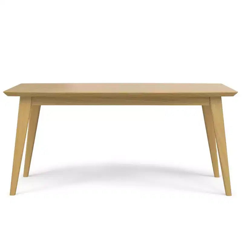 Table à manger rectangulaire du milieu du siècle en hévéa marron