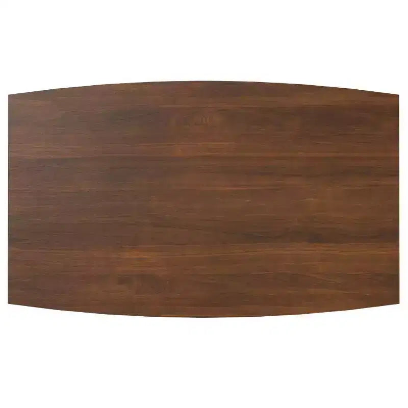 Table à manger rectangulaire du milieu du siècle en hévéa marron