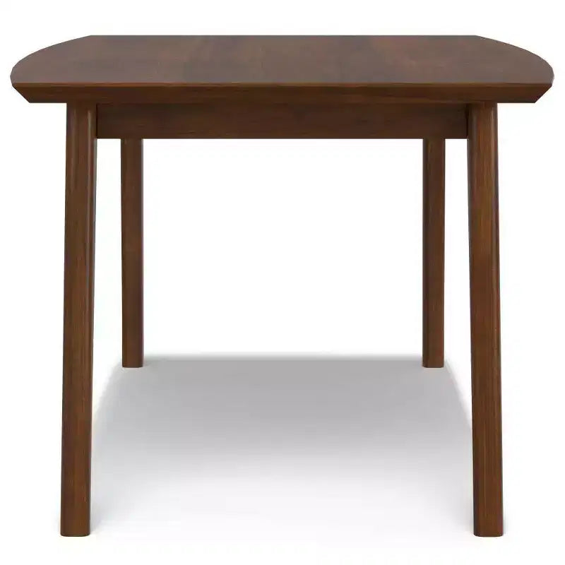 Table à manger rectangulaire du milieu du siècle en hévéa marron