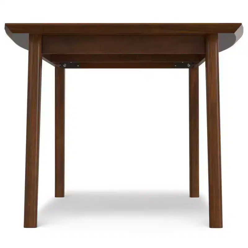 Table à manger rectangulaire du milieu du siècle en hévéa marron