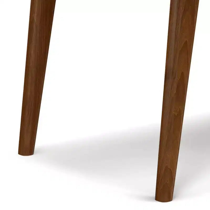 Table à manger rectangulaire du milieu du siècle en hévéa marron