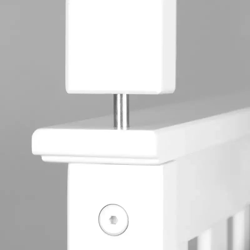 Lit superposé double en bois massif avec lit double en dessous, sans sommier tapissier requis