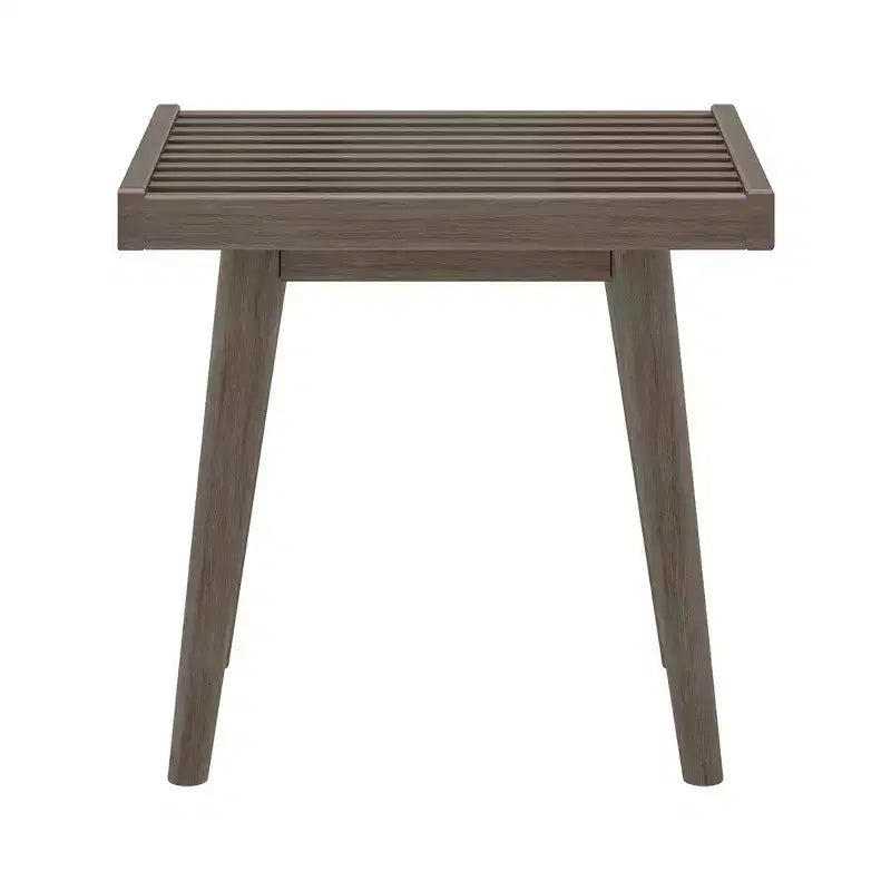 Banc d'entrée en bois massif du milieu du siècle, 48 cm