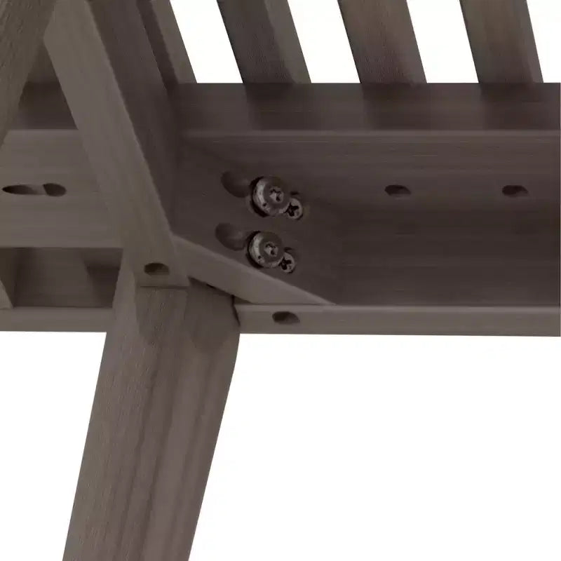 Banc d'entrée en bois massif du milieu du siècle, 48 cm