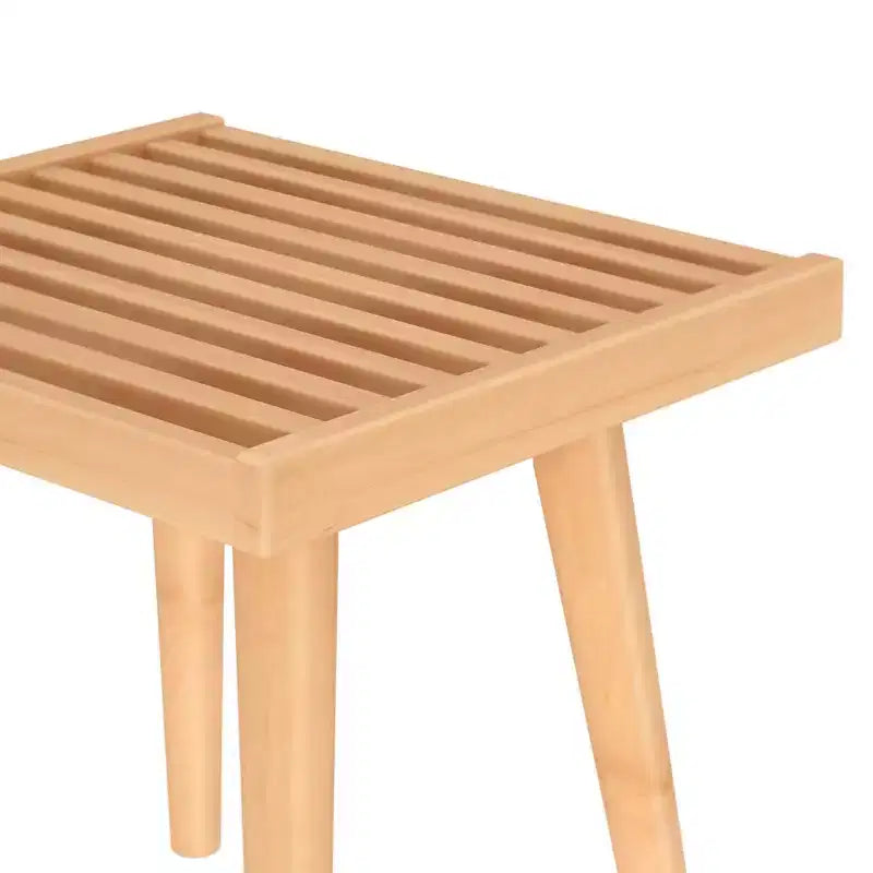 Banc d'entrée en bois massif du milieu du siècle, 48 cm