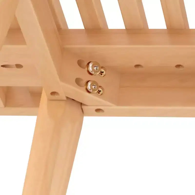 Banc d'entrée en bois massif du milieu du siècle, 48 cm
