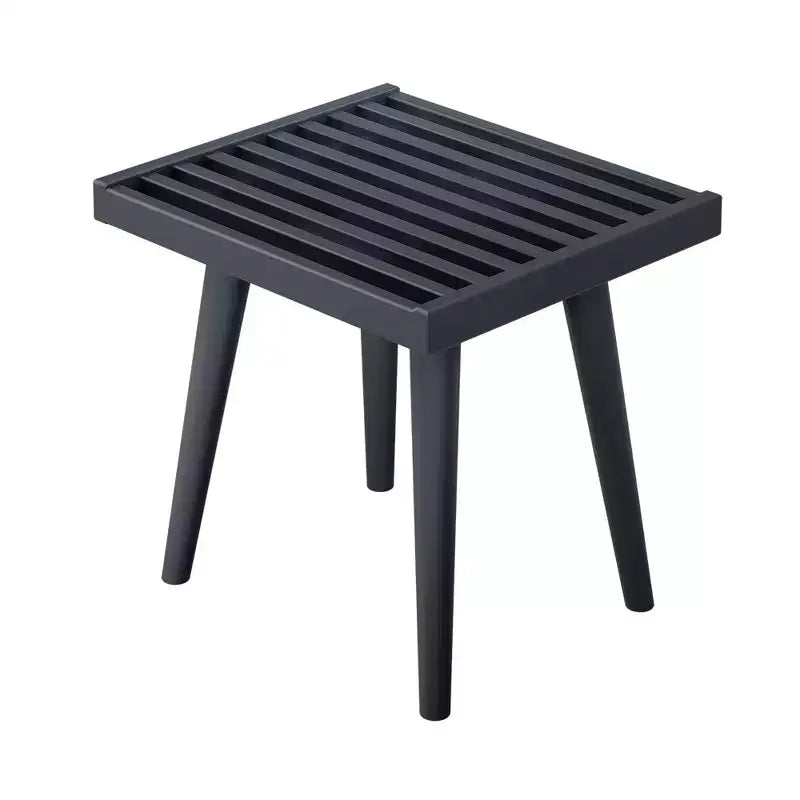 Banc d'entrée en bois massif du milieu du siècle, 48 cm