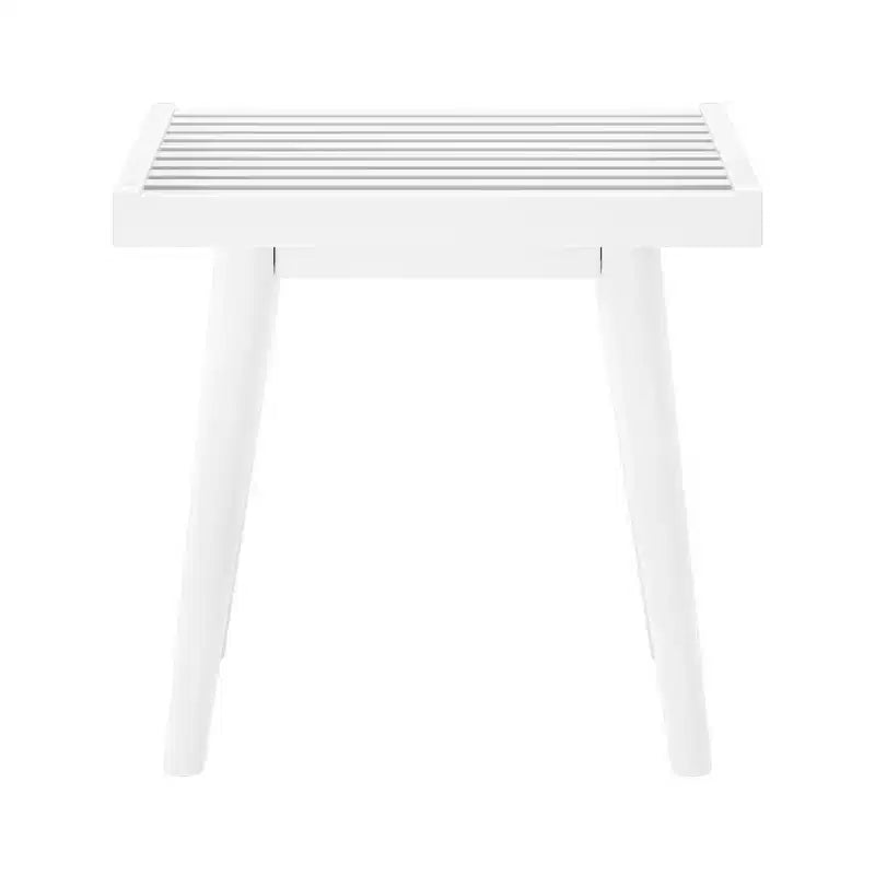 Banc d'entrée en bois massif du milieu du siècle, 48 cm