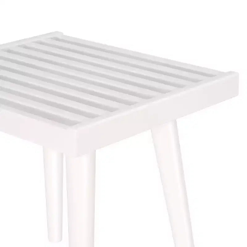 Banc d'entrée en bois massif du milieu du siècle, 48 cm