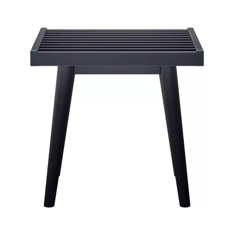 Banc d'entrée en bois massif du milieu du siècle, 48 cm