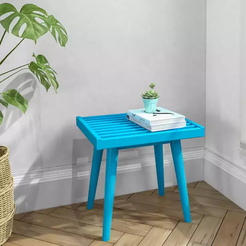 Banc d'entrée en bois massif du milieu du siècle, 48 cm