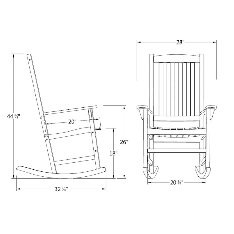 Fauteuil à bascule d'extérieur Cambridge Casual Austin - Rouge