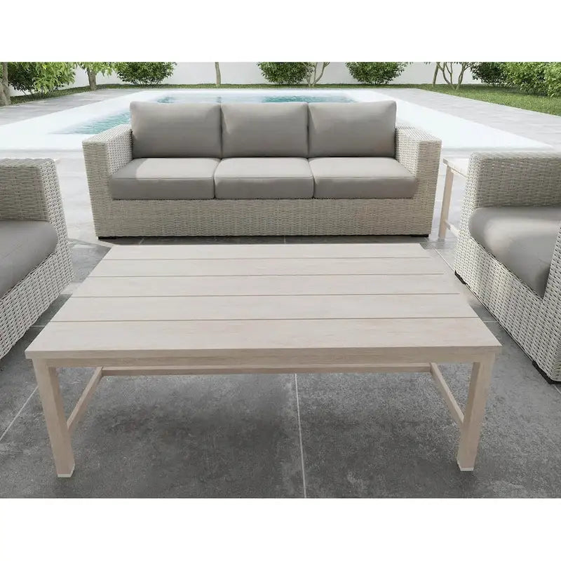 Table basse Bogra en aluminium, grise
