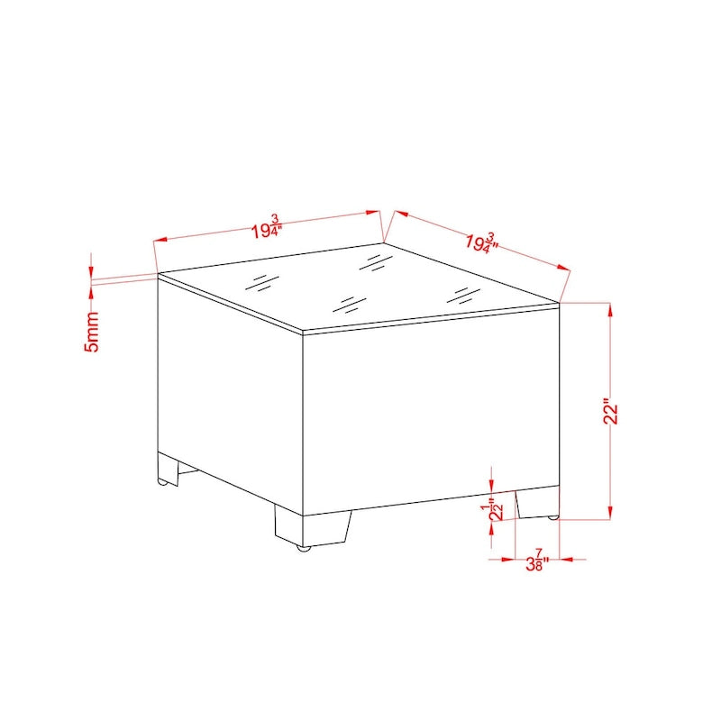 Table d'appoint en osier synthétique Bryon Contemporary de 50,8 cm de Furniture of America