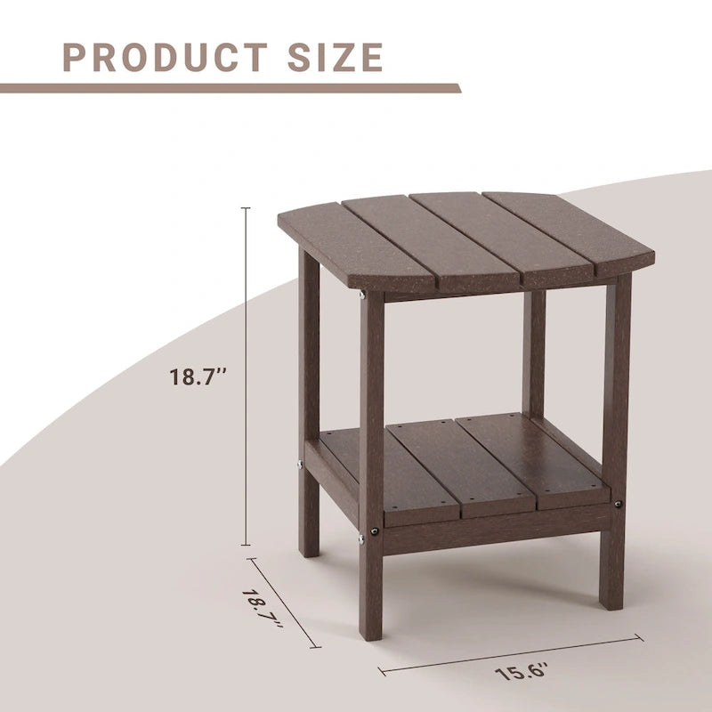 Table d'appoint d'extérieur pour chaises Adirondack, tables d'appoint résistantes aux intempéries, à l'humidité, imperméables et antitaches
