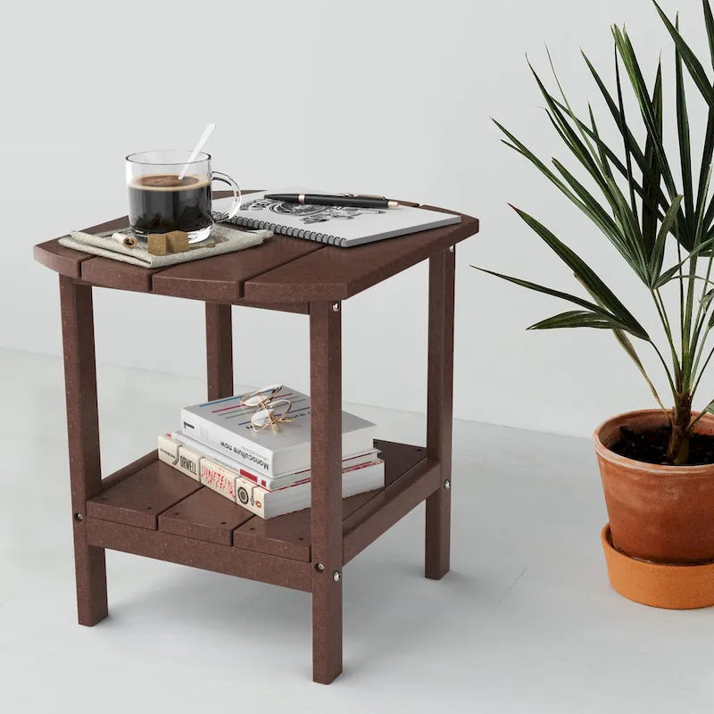 Table d'appoint d'extérieur pour chaises Adirondack, tables d'appoint résistantes aux intempéries, à l'humidité, imperméables et antitaches