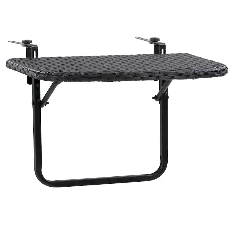 Table de balcon pliable en rotin noir Parksville de CorLiving