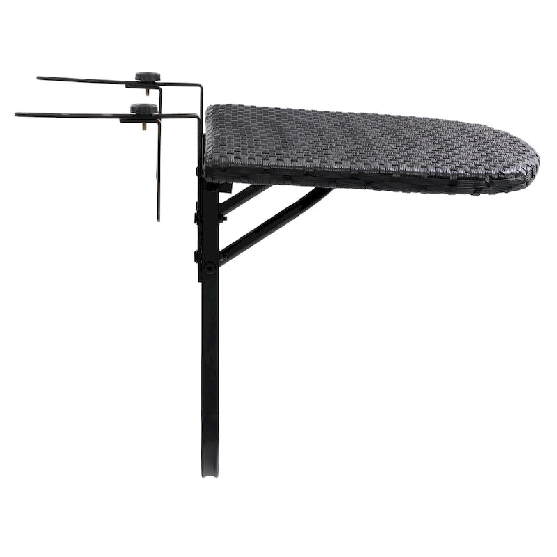 Table de balcon pliable en rotin noir Parksville de CorLiving