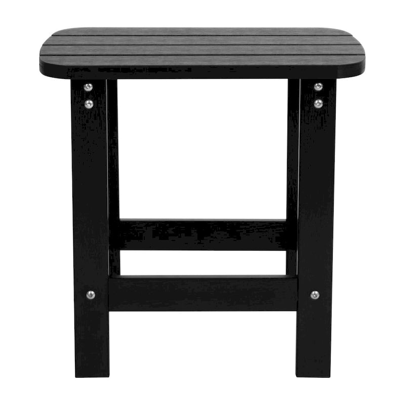 Ensemble de 2 chaises berçantes Adirondack en résine avec 1 table d'appoint