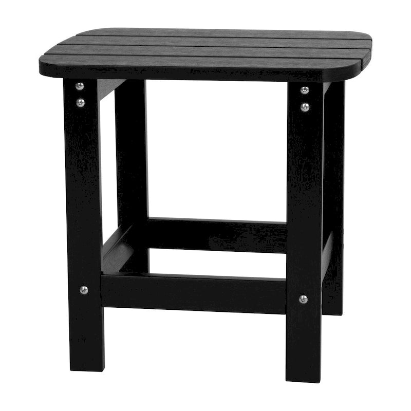 Ensemble de 2 chaises berçantes Adirondack en résine avec 1 table d'appoint