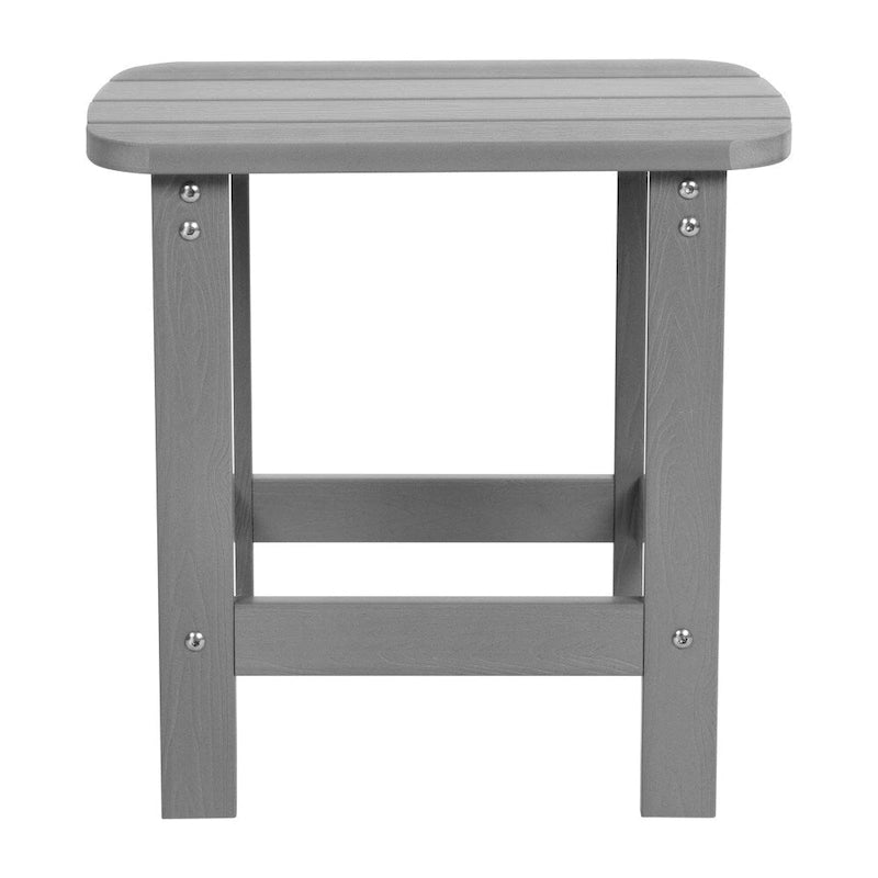 Ensemble de 2 chaises berçantes Adirondack en résine avec 1 table d'appoint