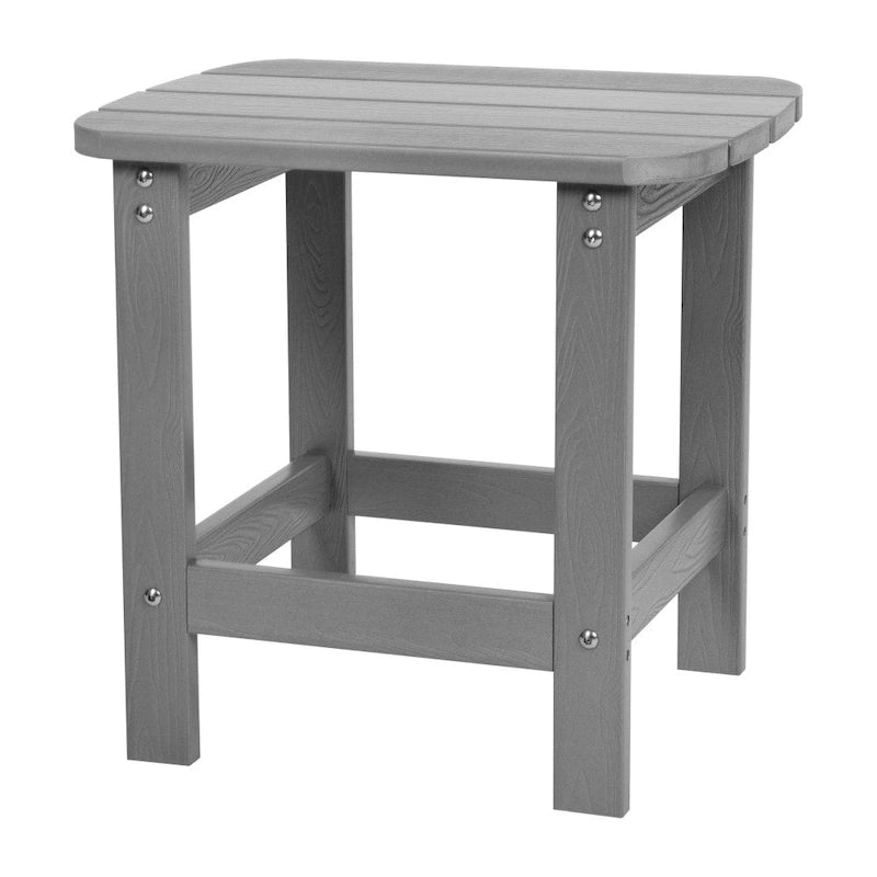 Ensemble de 2 chaises berçantes Adirondack en résine avec 1 table d'appoint