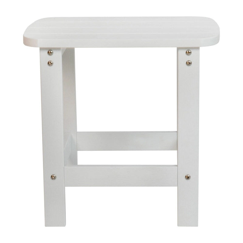 Ensemble de 2 chaises berçantes Adirondack en résine avec 1 table d'appoint