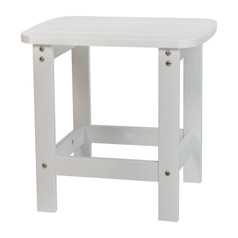Ensemble de 2 chaises berçantes Adirondack en résine avec 1 table d'appoint