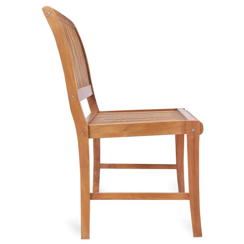 Banc d'extérieur en teck Chic Teak Castle pour patio et jardin sans accoudoirs, 1,20 m