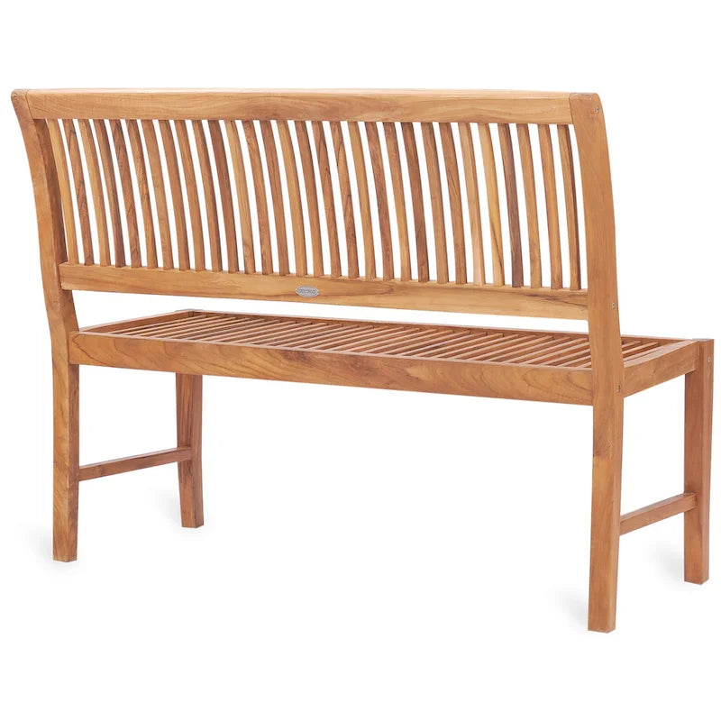 Banc d'extérieur en teck Chic Teak Castle pour patio et jardin sans accoudoirs, 1,20 m