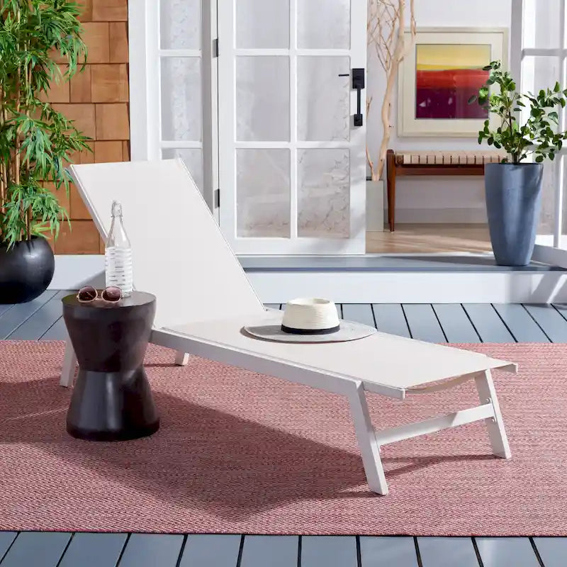 SAFAVIEH Chaise longue d'extérieur Jaylah - 74Lx23Px14H