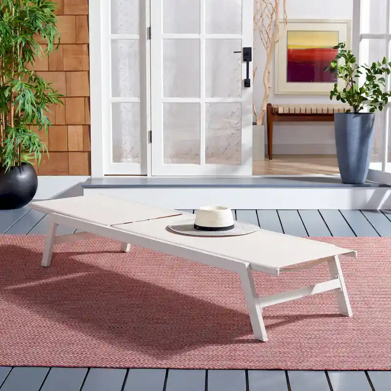 SAFAVIEH Chaise longue d'extérieur Jaylah - 74Lx23Px14H