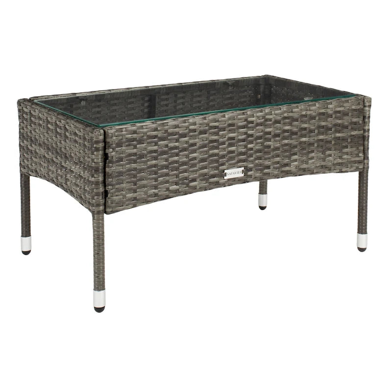 SAFAVIEH Amiyah, ensemble de conversation d'extérieur 4 pièces - 42L x 33P x 23H