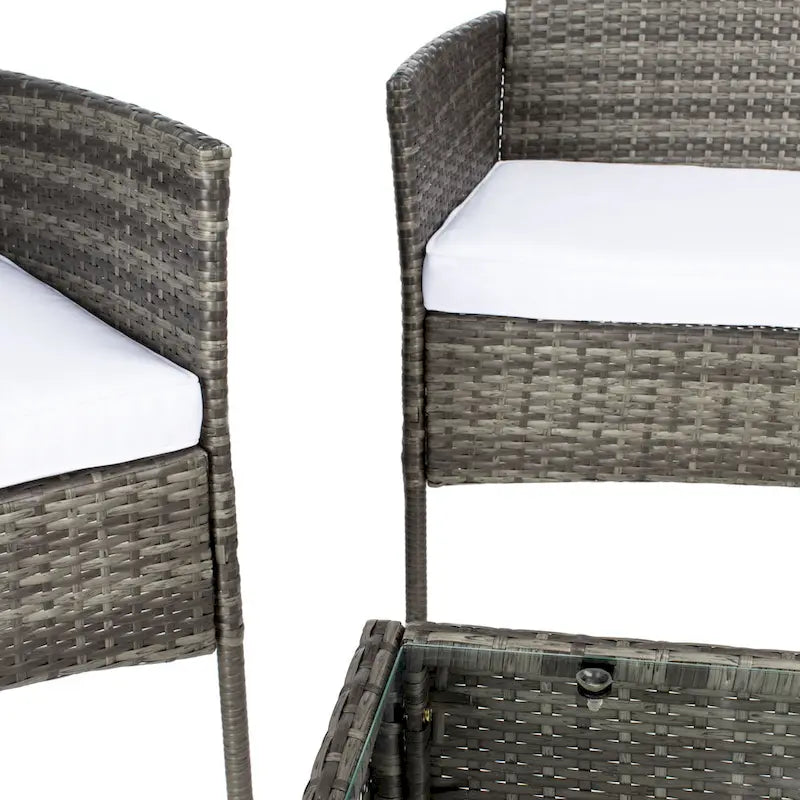 SAFAVIEH Amiyah, ensemble de conversation d'extérieur 4 pièces - 42L x 33P x 23H