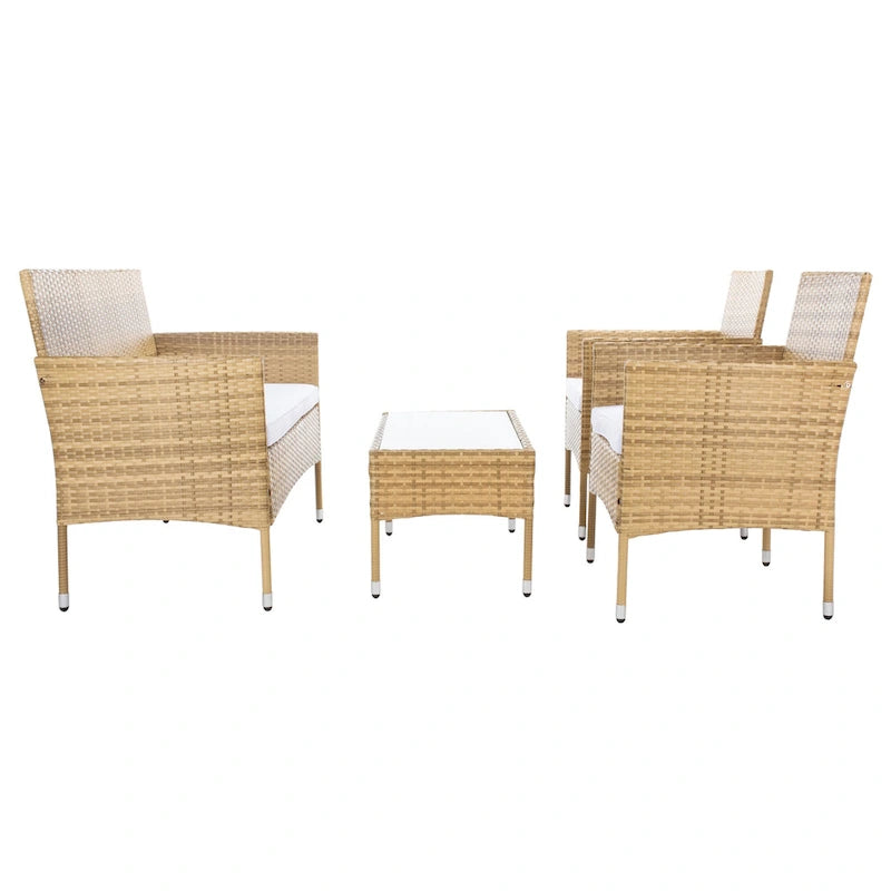 SAFAVIEH Amiyah, ensemble de conversation d'extérieur 4 pièces - 42L x 33P x 23H