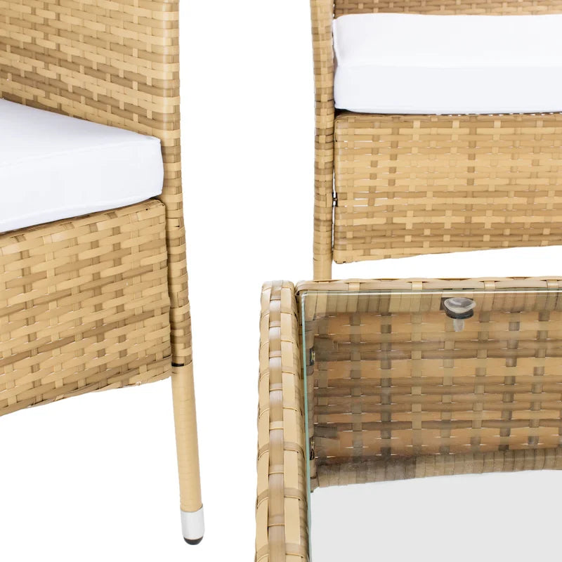 SAFAVIEH Amiyah, ensemble de conversation d'extérieur 4 pièces - 42L x 33P x 23H