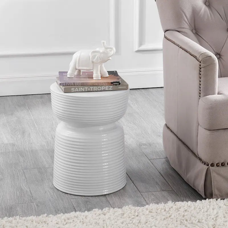 Tabouret de jardin en céramique Nirgul SAFAVIEH