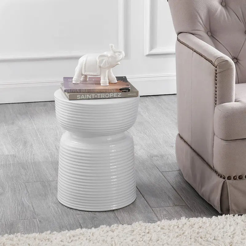 SAFAVIEH Nirgul Ceramic Garden Stool
