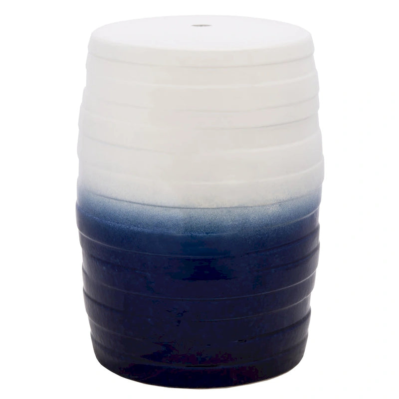 SAFAVIEH Ansa Tabouret de jardin décoratif en céramique bleu dégradé, intérieur/extérieur
